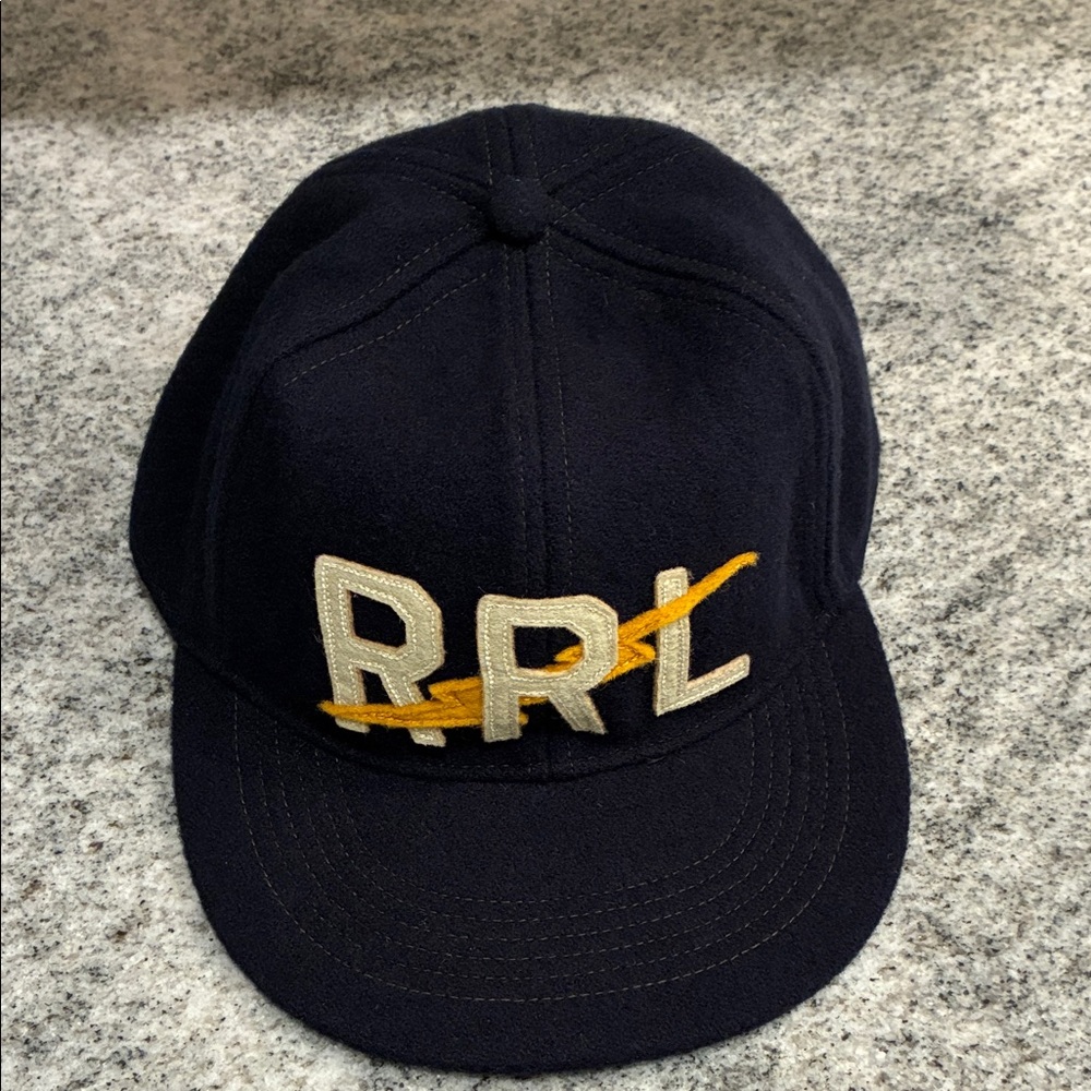 Ralph Lauren Double RL Navy and Yellow Hat